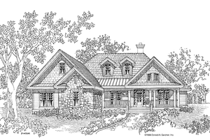 Craftsman Exterior - Front Elevation Plan #929-415