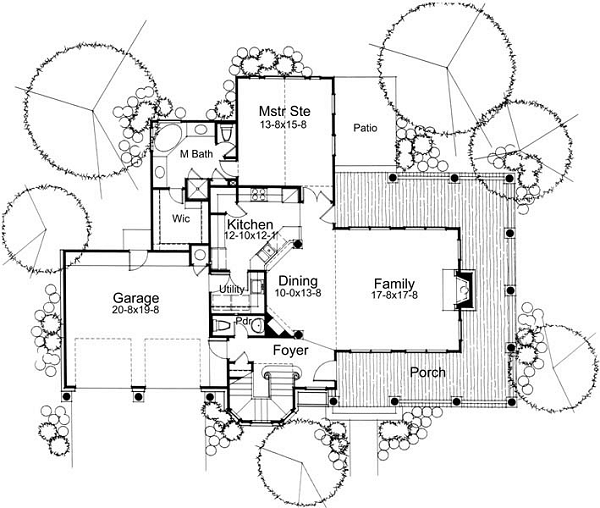 Country Floor Plan - Main Floor Plan #120-148