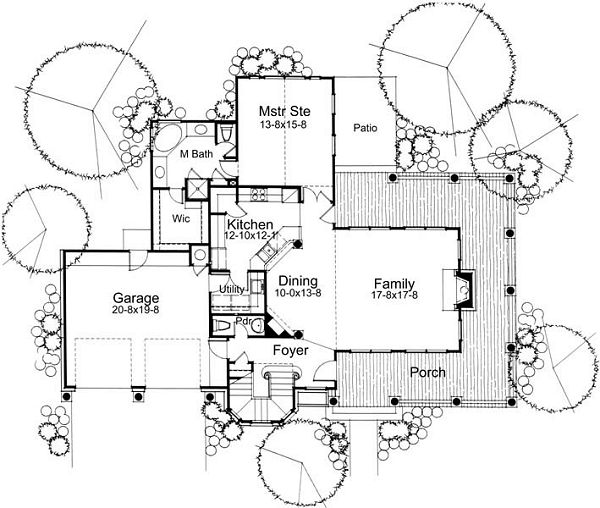 Dream House Plan - Country Floor Plan - Main Floor Plan #120-148