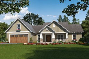 Craftsman style home, country design, elevation