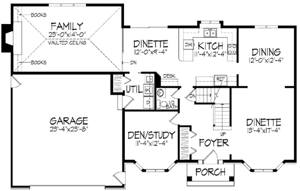 House Plan Design - Colonial Floor Plan - Main Floor Plan #51-905