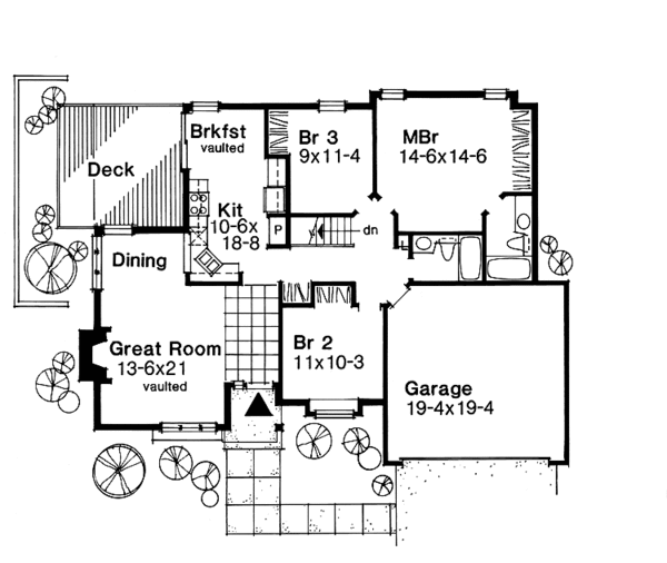 Home Plan - Traditional Floor Plan - Main Floor Plan #320-1505