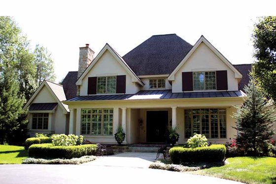 Exterior - Front Elevation 4 for European House Plan #928-65 - 4 bed, 5.5 bath