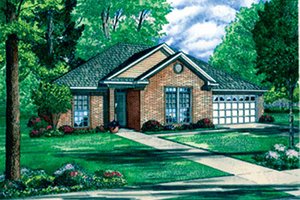 Ranch Exterior - Front Elevation Plan #17-3236