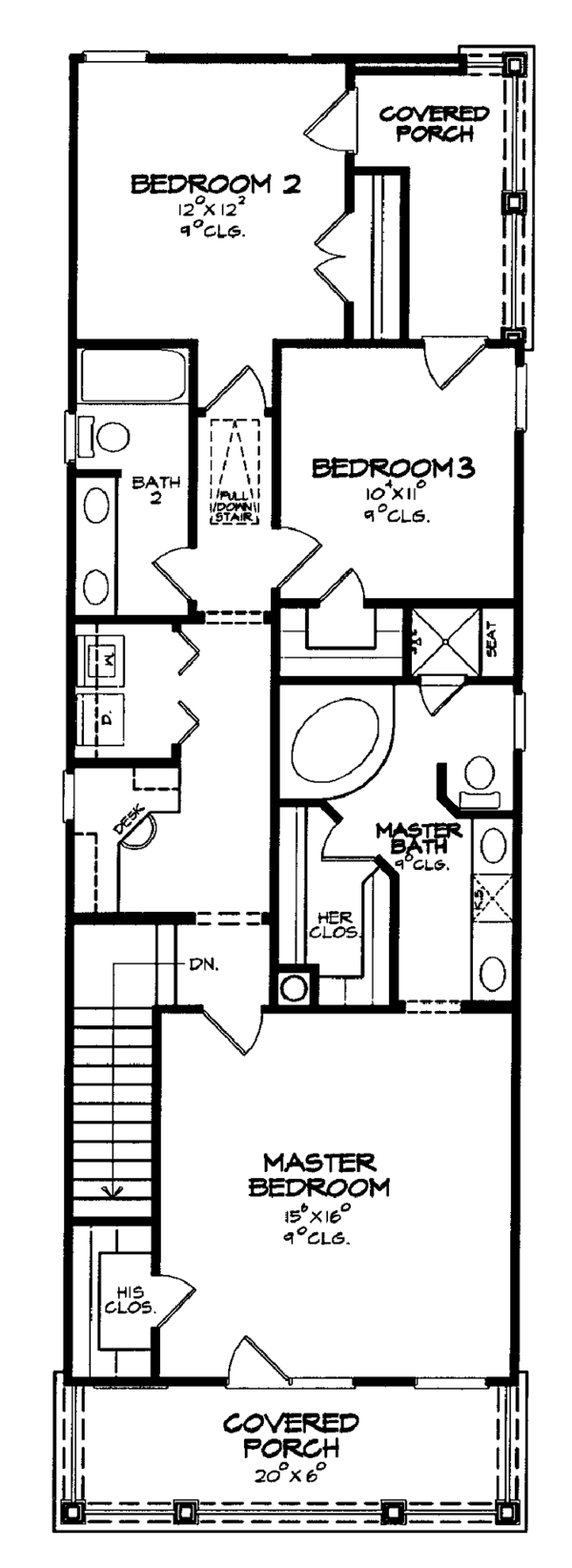 House Design - Country Floor Plan - Upper Floor Plan #952-263