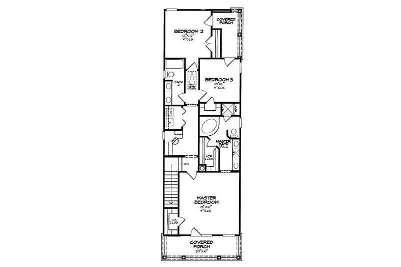 Home Plan - Floor Plan - Upper Floor for Country House Plan #952-263 - 3 bed, 2.5 bath