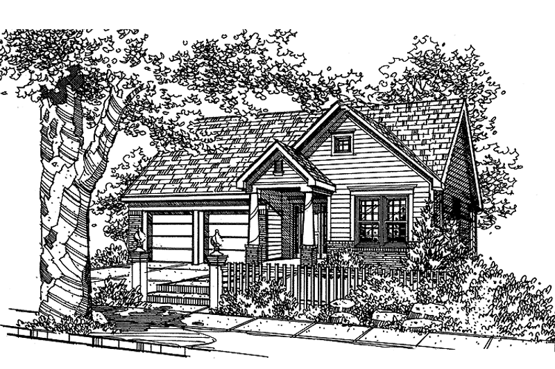 Home Plan - Bungalow Exterior - Front Elevation Plan #320-926