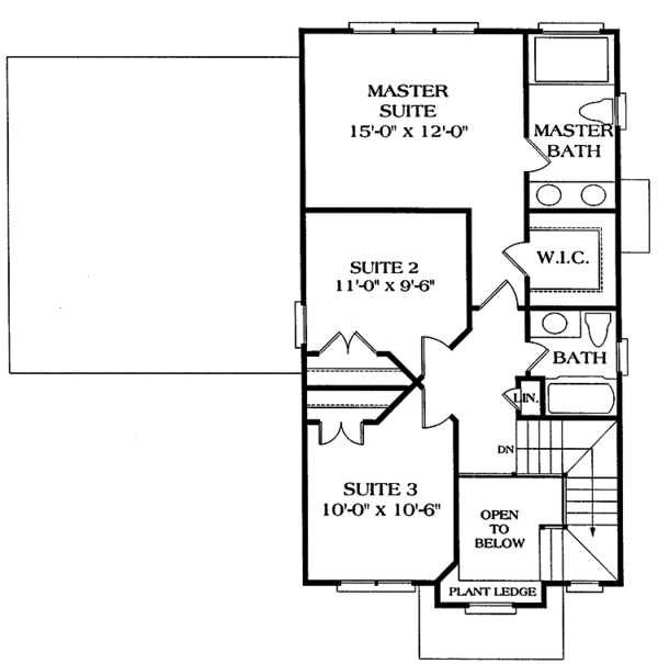 Dream House Plan - Bungalow Floor Plan - Upper Floor Plan #453-200