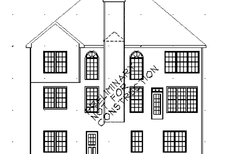 Home Plan - Exterior - Rear Elevation for Colonial House Plan #927-692 - 4 bed, 3 bath