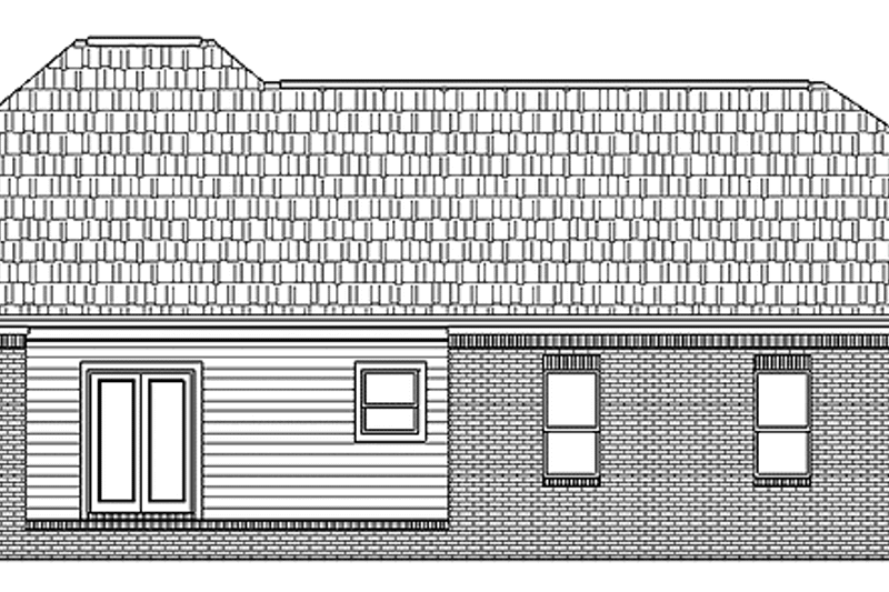 Home Plan - Exterior - Rear Elevation for Colonial House Plan #21-403 - 3 bed, 2 bath