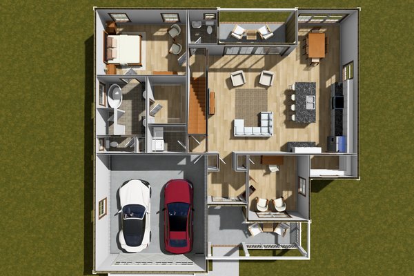 House Blueprint - Farmhouse Floor Plan - Main Floor Plan #513-2374