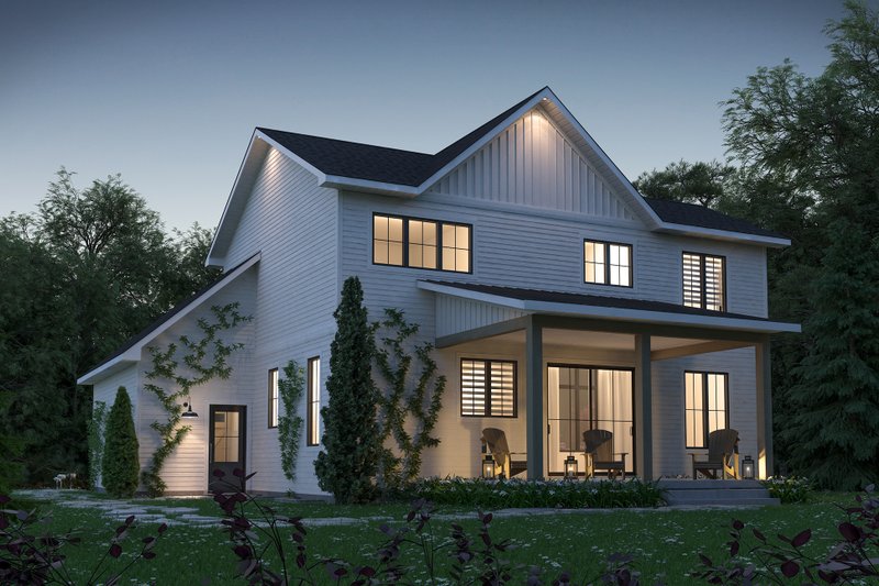 House Plan Design - Exterior - Rear Elevation for Farmhouse House Plan #23-2772 - 3 bed, 1.5 bath