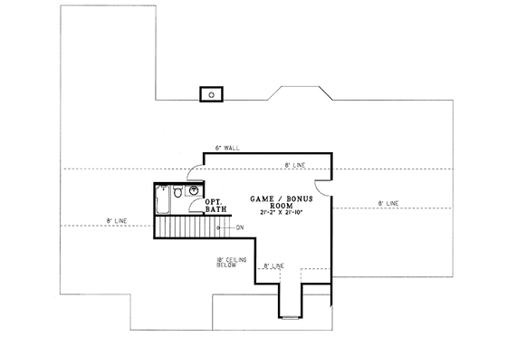 Floor Plan - Upper Floor for Country House Plan #17-2724 - 3 bed, 2 bath