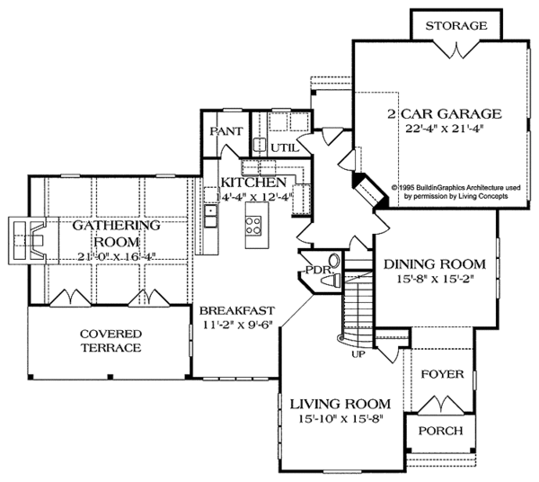 Home Plan - European Floor Plan - Main Floor Plan #453-183