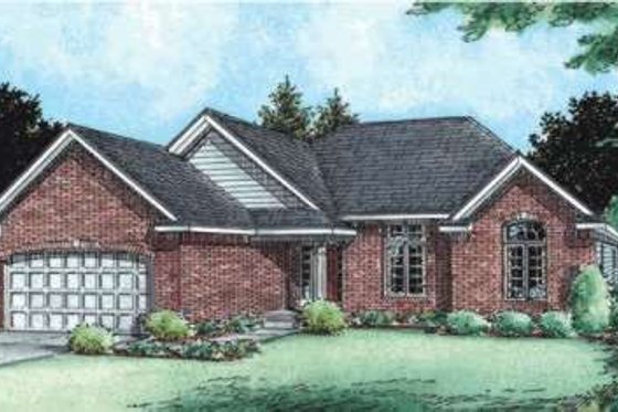 Exterior - Front Elevation 3 for Traditional House Plan #20-1799 - 3 bed, 2 bath