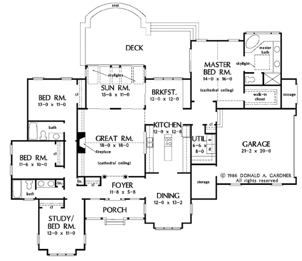 Dream House Plan - Country Floor Plan - Main Floor Plan #929-97