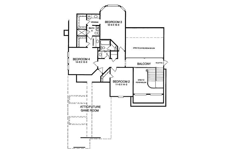 Home Plan - Floor Plan - Upper Floor for Mediterranean House Plan #952-96 - 5 bed, 4.5 bath