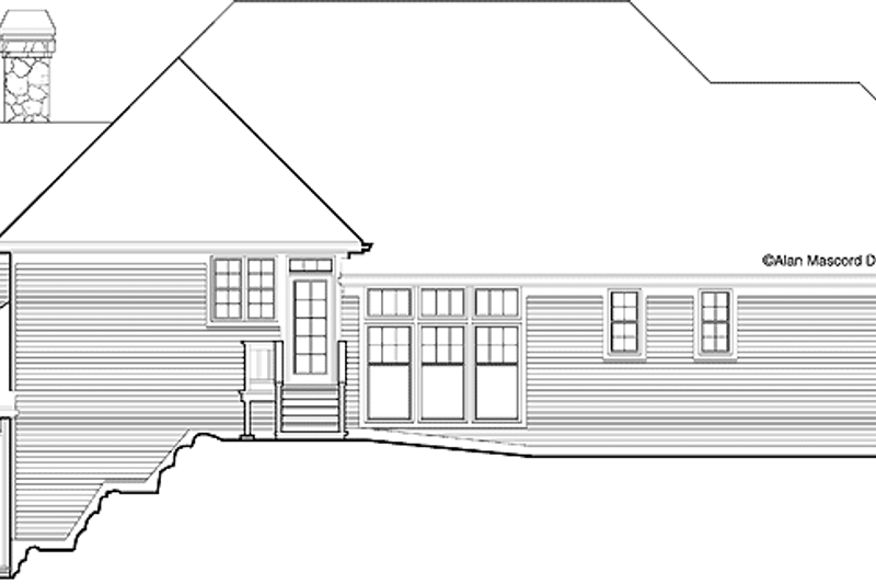 Home Plan - Exterior - Rear Elevation for Craftsman House Plan #48-853 - 4 bed, 3.5 bath