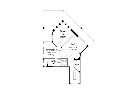 Floor Plan - Upper Floor for Mediterranean House Plan #930-193 - 4 bed, 5 bath