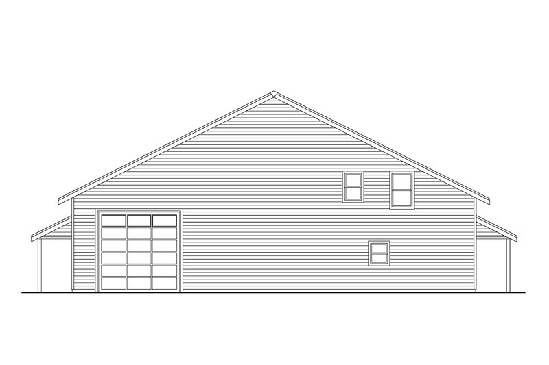 House Design - Exterior - Rear Elevation for Traditional House Plan #124-1376, 0 bath