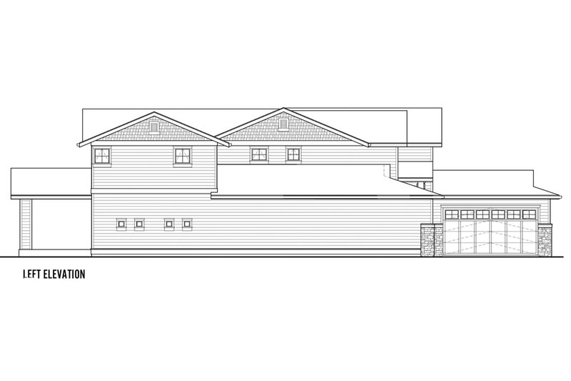 Architectural House Design - Left Side Elevation