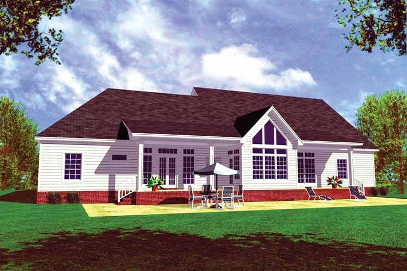 Dream House Plan - Exterior - Rear Elevation for Country House Plan #21-416 - 4 bed, 3 bath