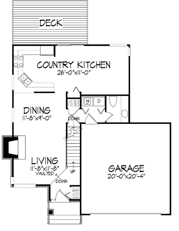 House Plan Design - Contemporary Floor Plan - Main Floor Plan #320-700