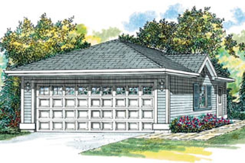 House Blueprint - Traditional Exterior - Front Elevation Plan #47-490