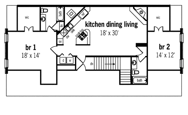 Home Plan - Traditional Floor Plan - Upper Floor Plan #45-424