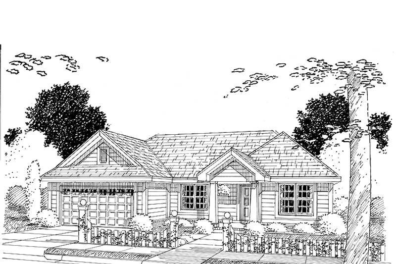 Home Plan - Traditional Exterior - Front Elevation Plan #513-2102