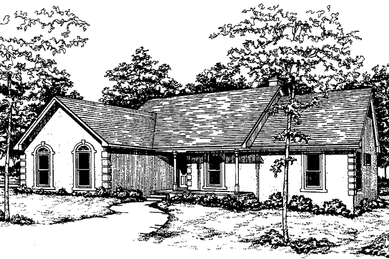 Home Plan - Exterior - Front Elevation 3 for Farmhouse House Plan #30-311 - 3 bed, 2 bath