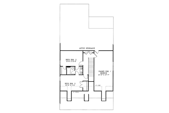 Floor Plan - Upper Floor for Country House Plan #17-2663 - 3 bed, 3 bath