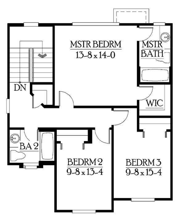 Architectural House Design - Craftsman Floor Plan - Upper Floor Plan #132-286