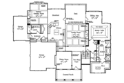 Colonial Style House Plan - 4 Beds 4.5 Baths 4205 Sq/Ft Plan #927-327 