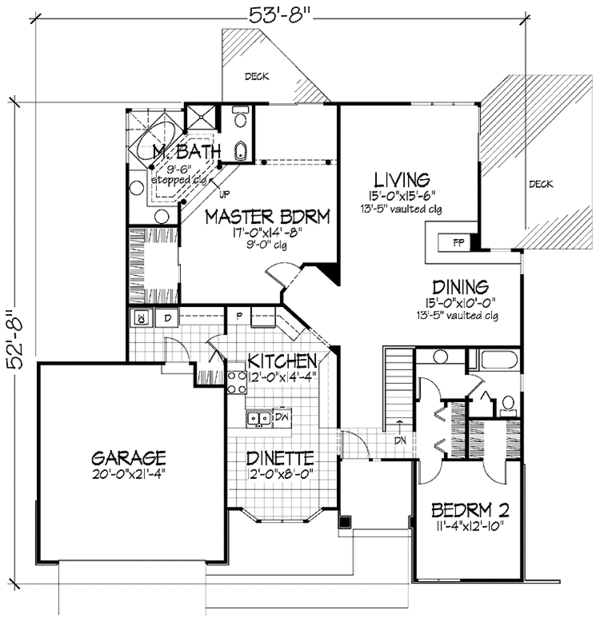 Architectural House Design - Prairie Floor Plan - Main Floor Plan #320-1116