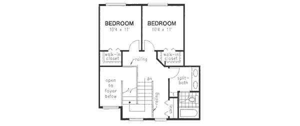 European Floor Plan - Upper Floor Plan #18-9045