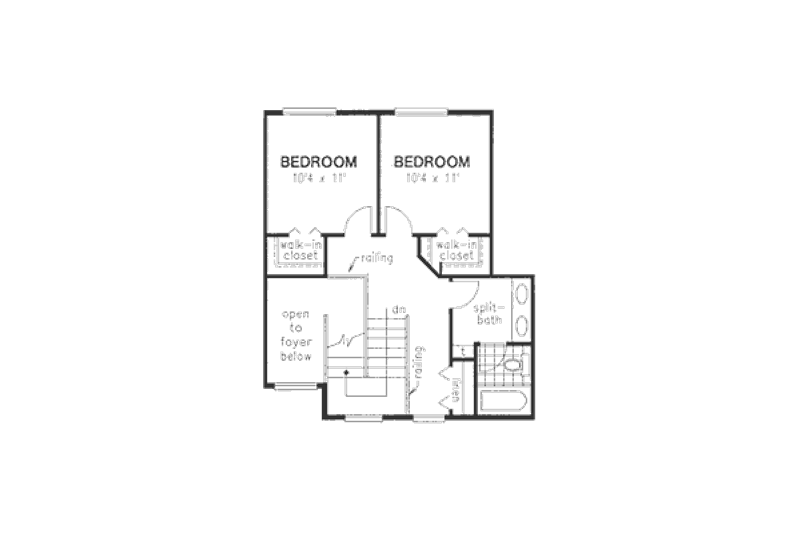 House Plan Design - Floor Plan - Upper Floor for European House Plan #18-9045 - 3 bed, 2.5 bath