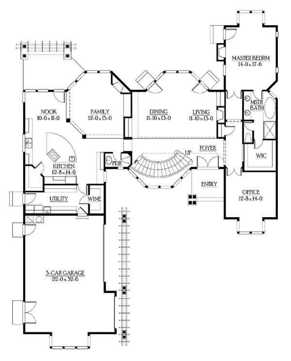 House Blueprint - Contemporary Floor Plan - Main Floor Plan #132-491