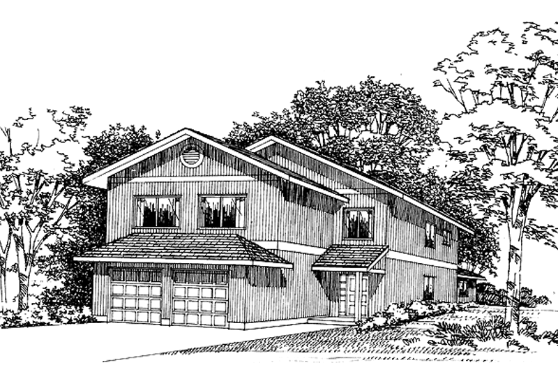 Architectural House Design - Country Exterior - Front Elevation Plan #72-1043
