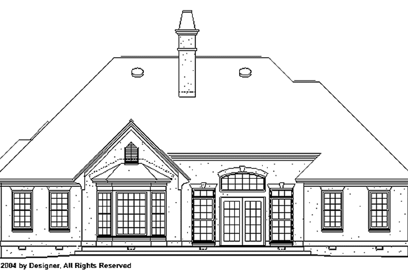 Home Plan - Exterior - Rear Elevation for Mediterranean House Plan #929-486 - 3 bed, 2 bath