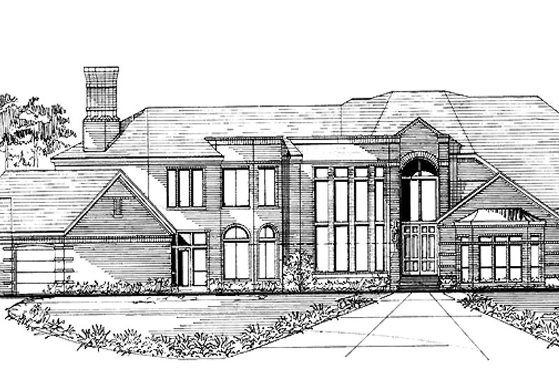 House Blueprint - Traditional Exterior - Front Elevation Plan #1021-5