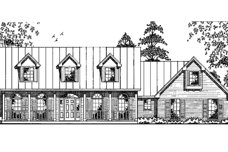 Dream House Plan - Country Exterior - Front Elevation Plan #42-421