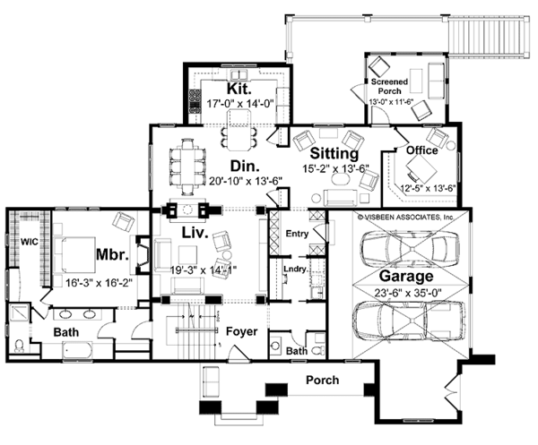 House Design - European Floor Plan - Main Floor Plan #928-25