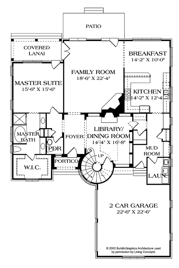 House Plan Design - Country Floor Plan - Main Floor Plan #453-155