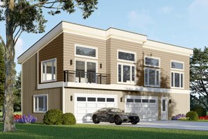 Contemporary Exterior - Front Elevation Plan #932-962