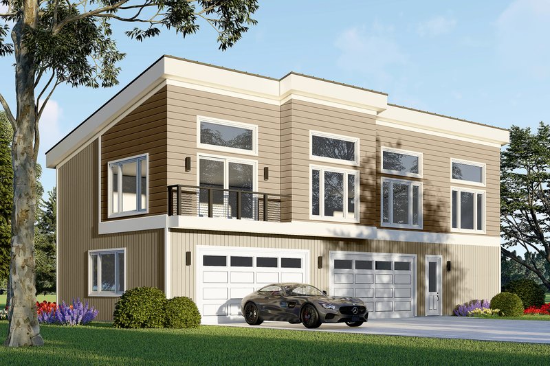 House Plan Design - Contemporary Exterior - Front Elevation Plan #932-962