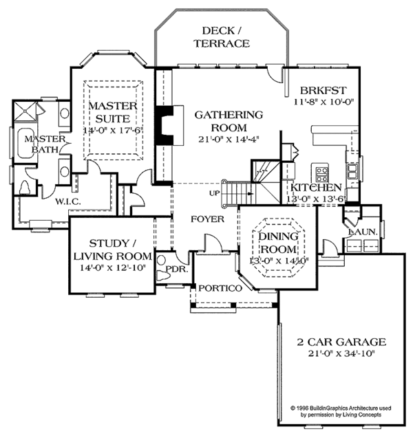 Dream House Plan - Traditional Floor Plan - Main Floor Plan #453-107