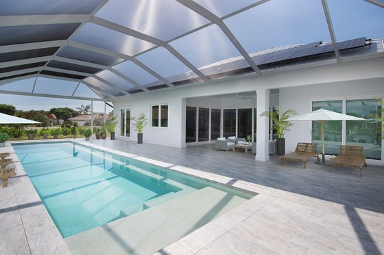 Exterior - Rear Elevation for Beach House Plan #938-83 - 4 bed, 3 bath