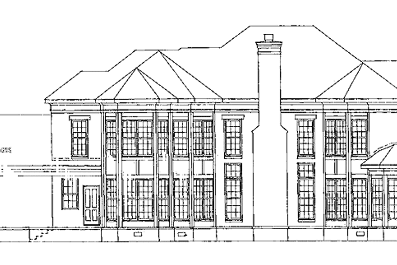 Architectural House Design - Exterior - Rear Elevation for Classical House Plan #952-252 - 4 bed, 3 bath
