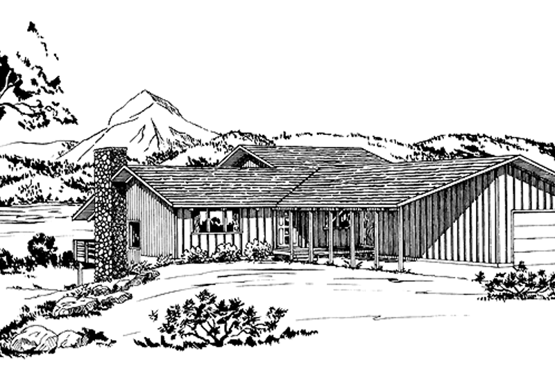 House Blueprint - Contemporary Exterior - Front Elevation Plan #320-792